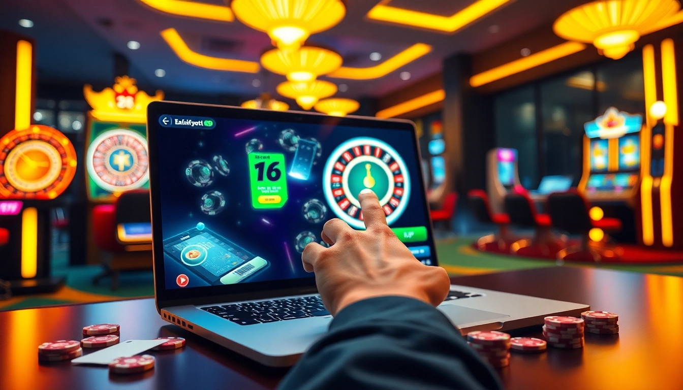 Engage with QQ 88 at a dynamic online casino featuring vibrant game interfaces and enticing betting options.