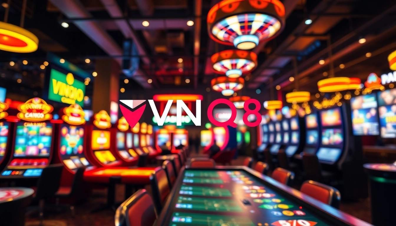 Engaging action at VNQ8 online casino highlighting vibrant game elements and lively atmosphere.