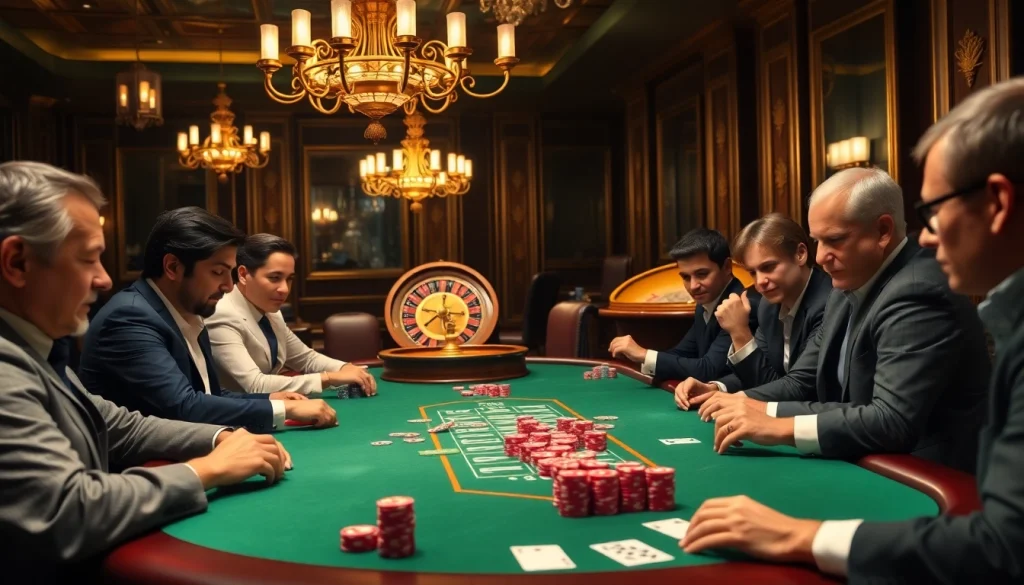 Gambling strategies and insights on nhận định kèo nhà cái at a luxurious poker table.